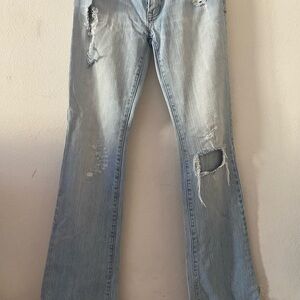 Cute low rise boot cut jeans